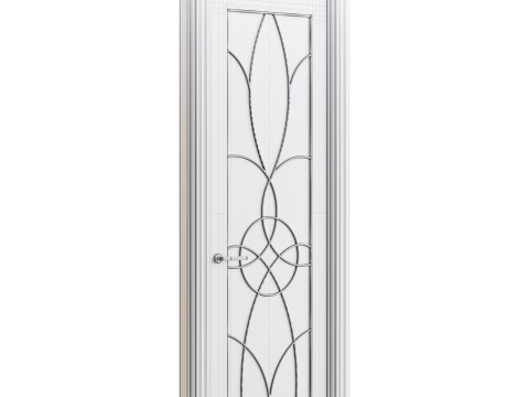 Modern entrance door 46 Model 3D