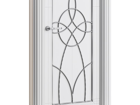 Modern entrance door 46 Model 3D