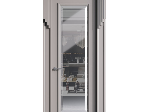 Modern entrance door 49 Modèle 3D