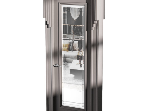 Modern entrance door 49 Modèle 3D