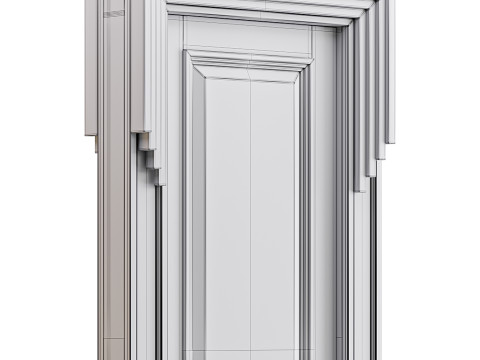Modern entrance door 49 Modèle 3D