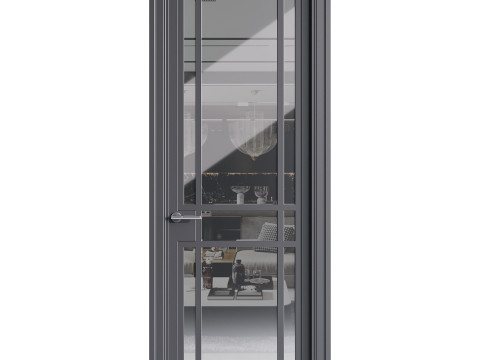Modern entrance door 50 Model 3D