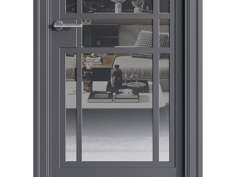 Modern entrance door 50 Model 3D