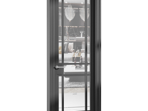 Modern entrance door 50 Model 3D