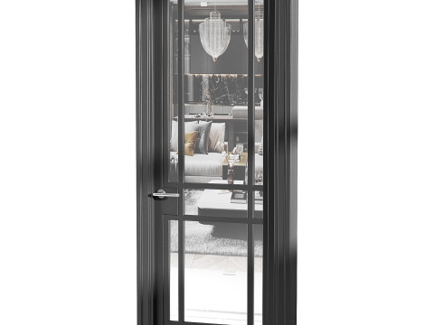 Modern entrance door 50 Model 3D
