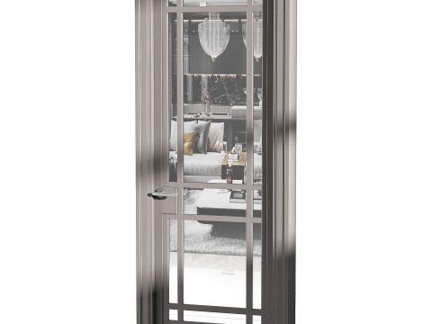 Modern entrance door 51 Model 3D