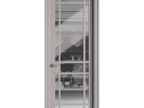 Modern entrance door 51 Model 3D