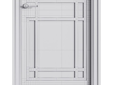 Modern entrance door 51 Model 3D