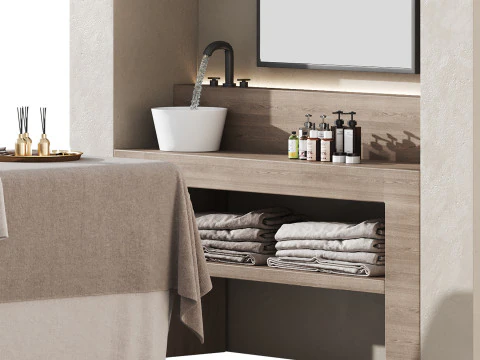 Modern spa and accessories 08 3D Model