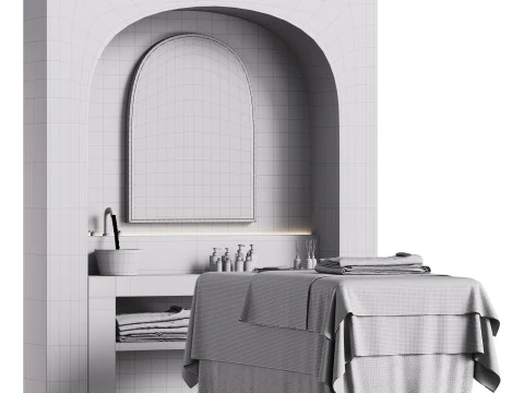 Modern spa and accessories 08 3D Model