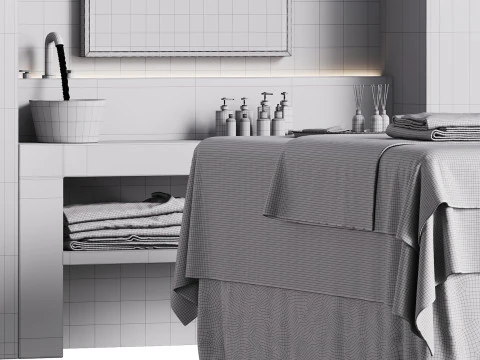 Modern spa and accessories 08 3D Model