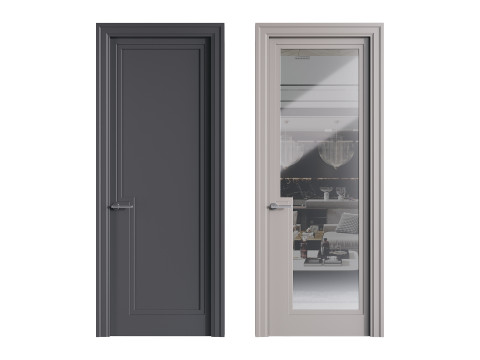 Modern entrance door 52 Model 3D
