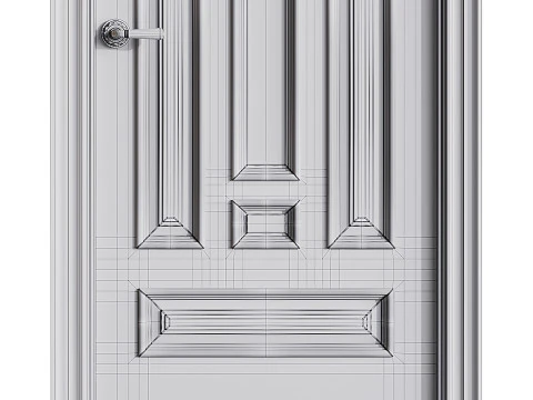 Porta de entrada moderna 60 Modelo 3D