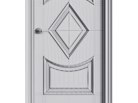 Modern entrance door 62 3D Model