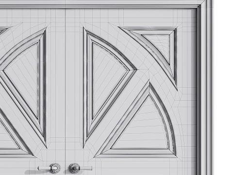 Porta de entrada moderna 64 Modelo 3D