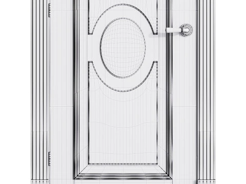 Moderne Eingangst&uuml;r 65 3D Modell