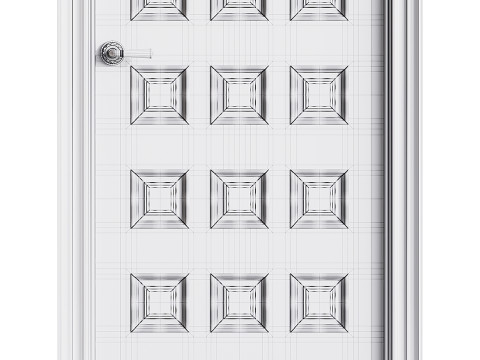 Modern entrance door 66 3D Model