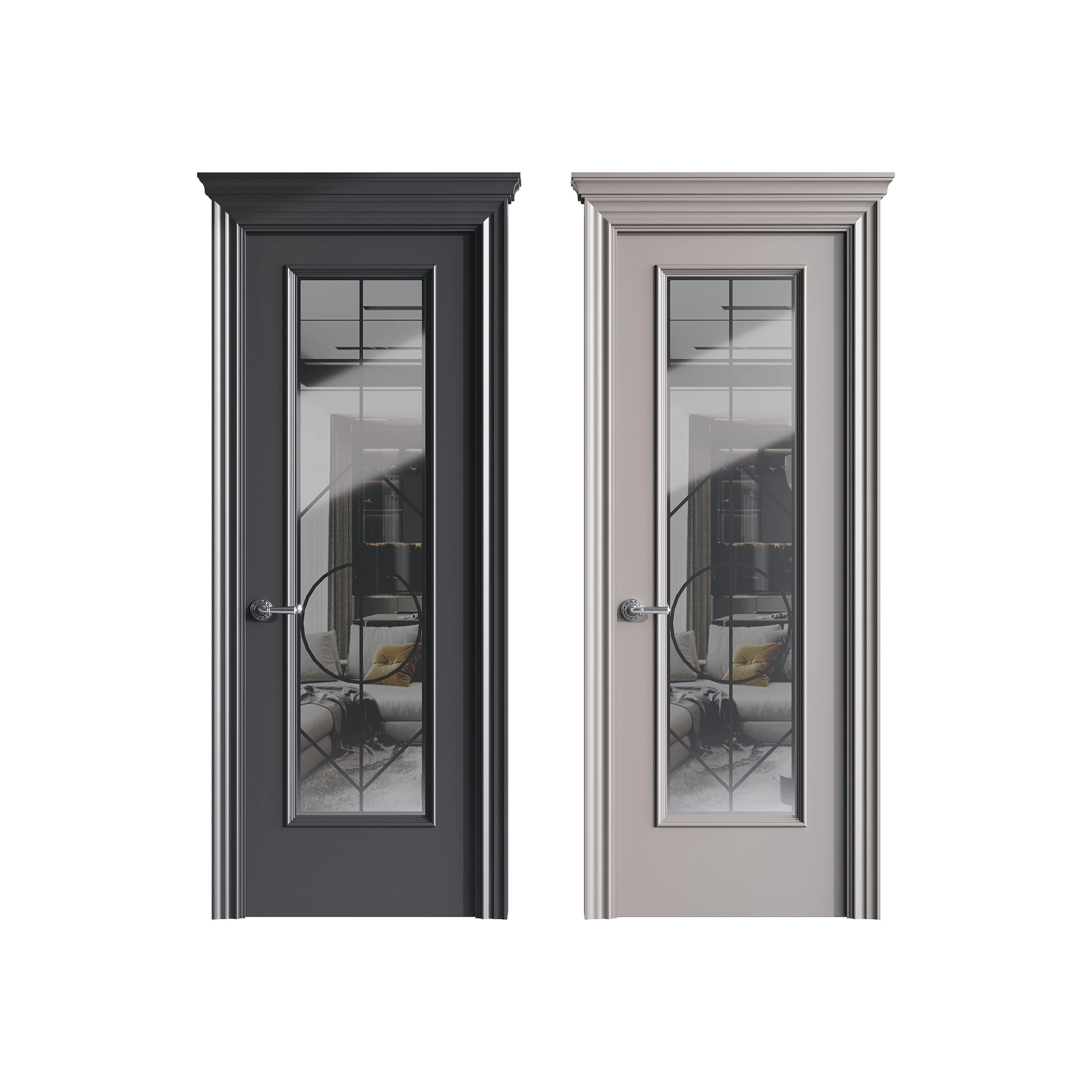Modern entrance door 68 3D Model .c4d .max .obj .3ds .fbx .stl .blend 