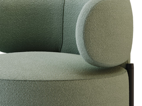Penn Taupe Boucle Wing Back Accent Chair 3D Modell