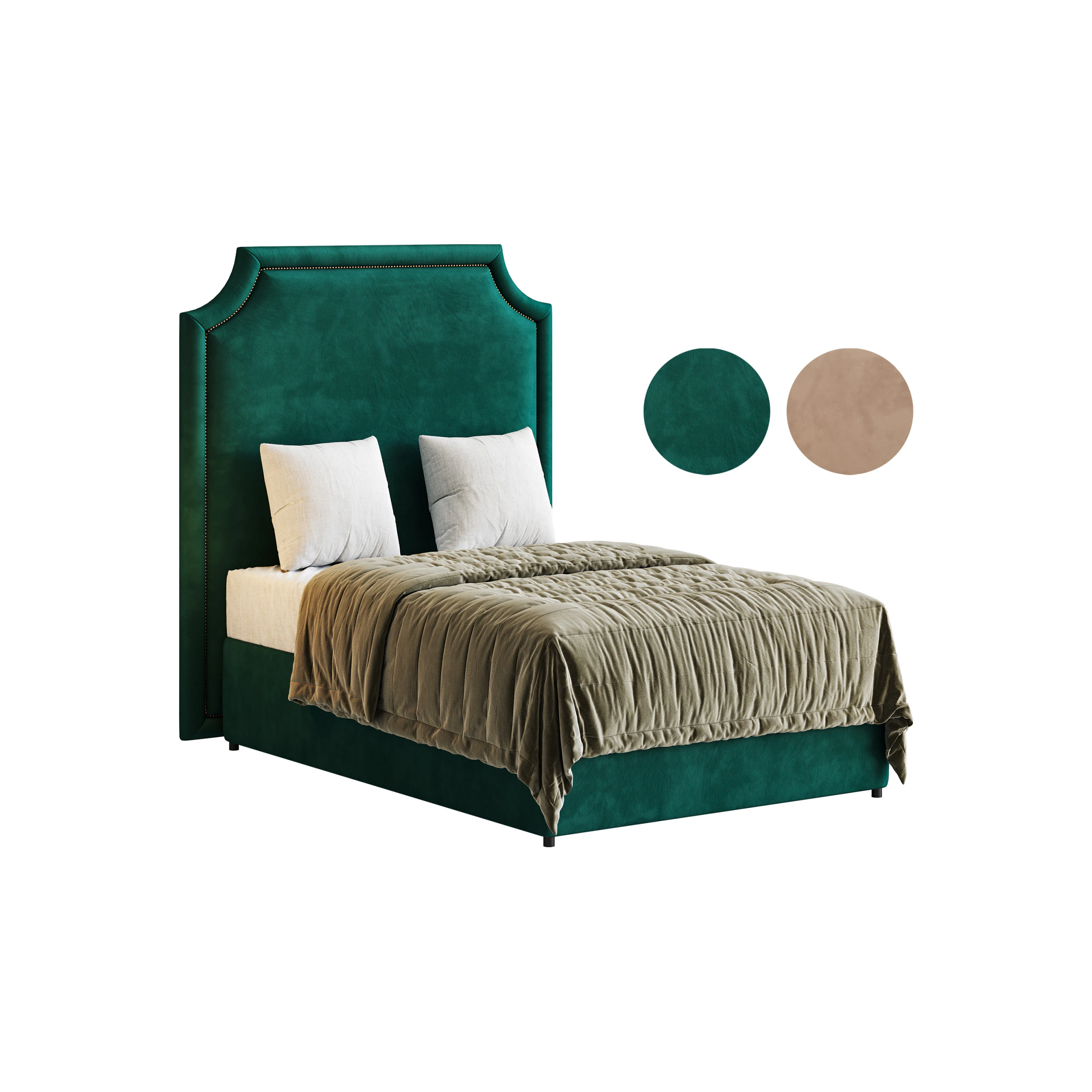Rachel Bed - Double 3D Model .c4d .max .obj .3ds .fbx .stl .blend 