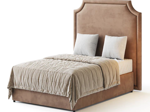 Rachel Bed - Double 3D Model