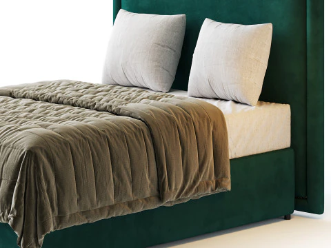 Rachel Bed - Double 3D Model