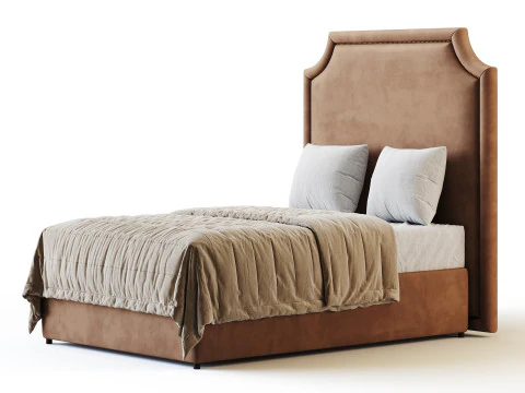 Rachel Bed - Double 3D Model