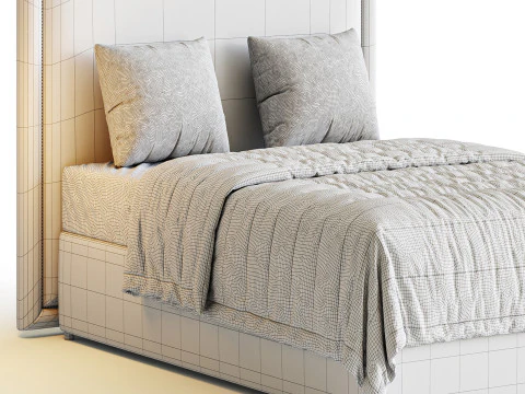 Rachel Bed - Double 3D Model