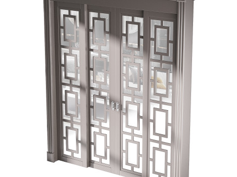 Modern entrance door 69 3D Модель