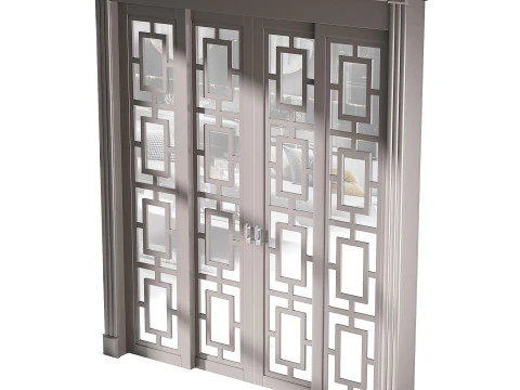 Porta de entrada moderna 69 Modelo 3D