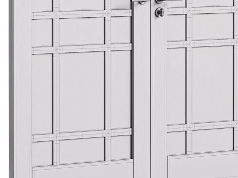 Porta de entrada moderna 70 Modelo 3D