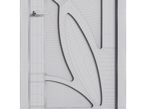 Porta de entrada moderna 71 Modelo 3D