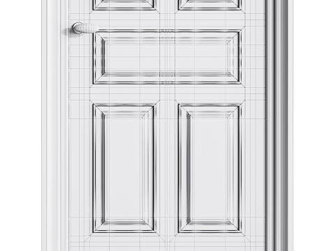 Modern entrance door 80 3D Model