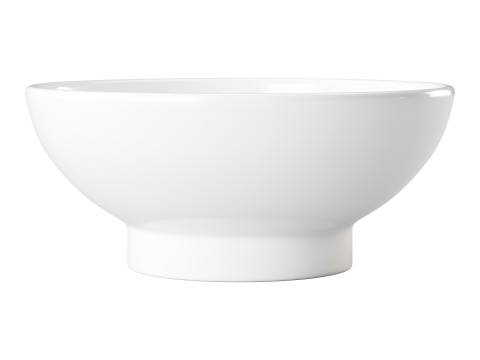 Round Countertop Vessel Bathroom Sink White with Overflow Modèle 3D