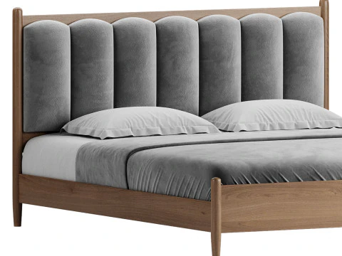 Scandinavian Interior Design Pallet Bed 3D Model