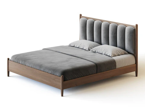 Scandinavian Interior Design Pallet Bed 3D Model