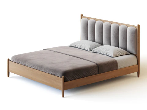 Scandinavian Interior Design Pallet Bed 3D Model