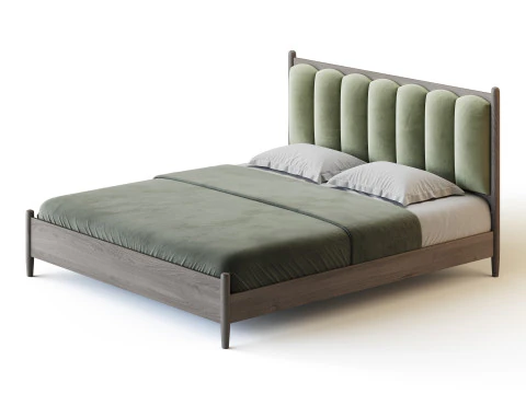 Scandinavian Interior Design Pallet Bed 3D Model