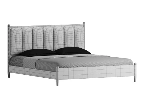 Scandinavian Interior Design Pallet Bed 3D Model