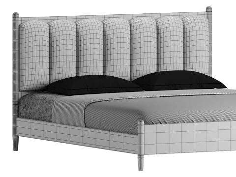 Scandinavian Interior Design Pallet Bed 3D Model