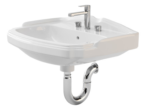 Small wall Mount bathroom 3D 모델