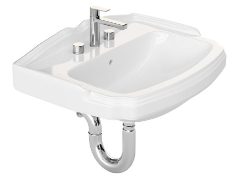 Small wall Mount bathroom 3D 모델