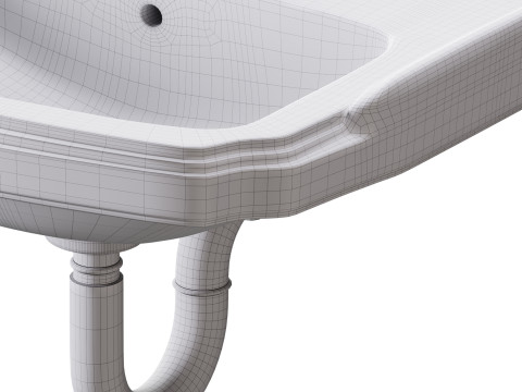 Small wall Mount bathroom 3D 모델