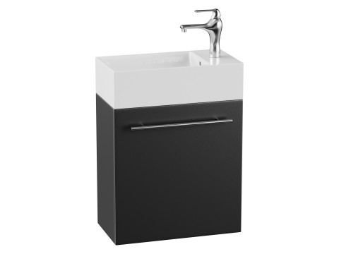 Small Wall Mounted Cabinet Vanity Bathroom Sink Cabinet Black Modelo 3D