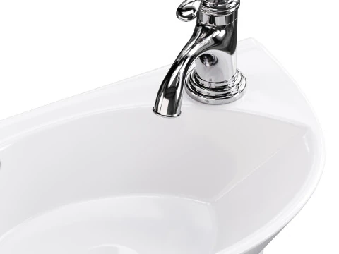 Small Wall Mount Sink for Bathroom 3D Model