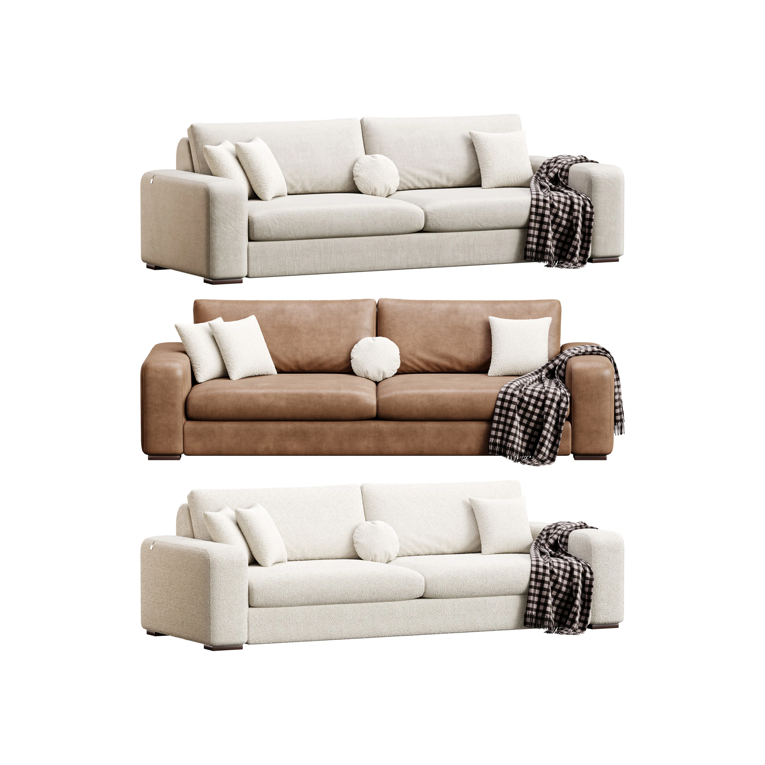 Sofa A30 by Delavega 3D Model .c4d .max .obj .3ds .fbx .stl .blend