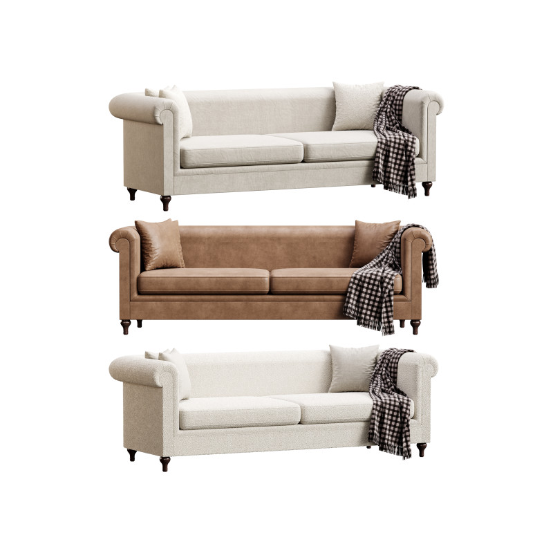Sofa A71 by Delavega 3D Model .c4d .max .obj .3ds .fbx .stl .blend
