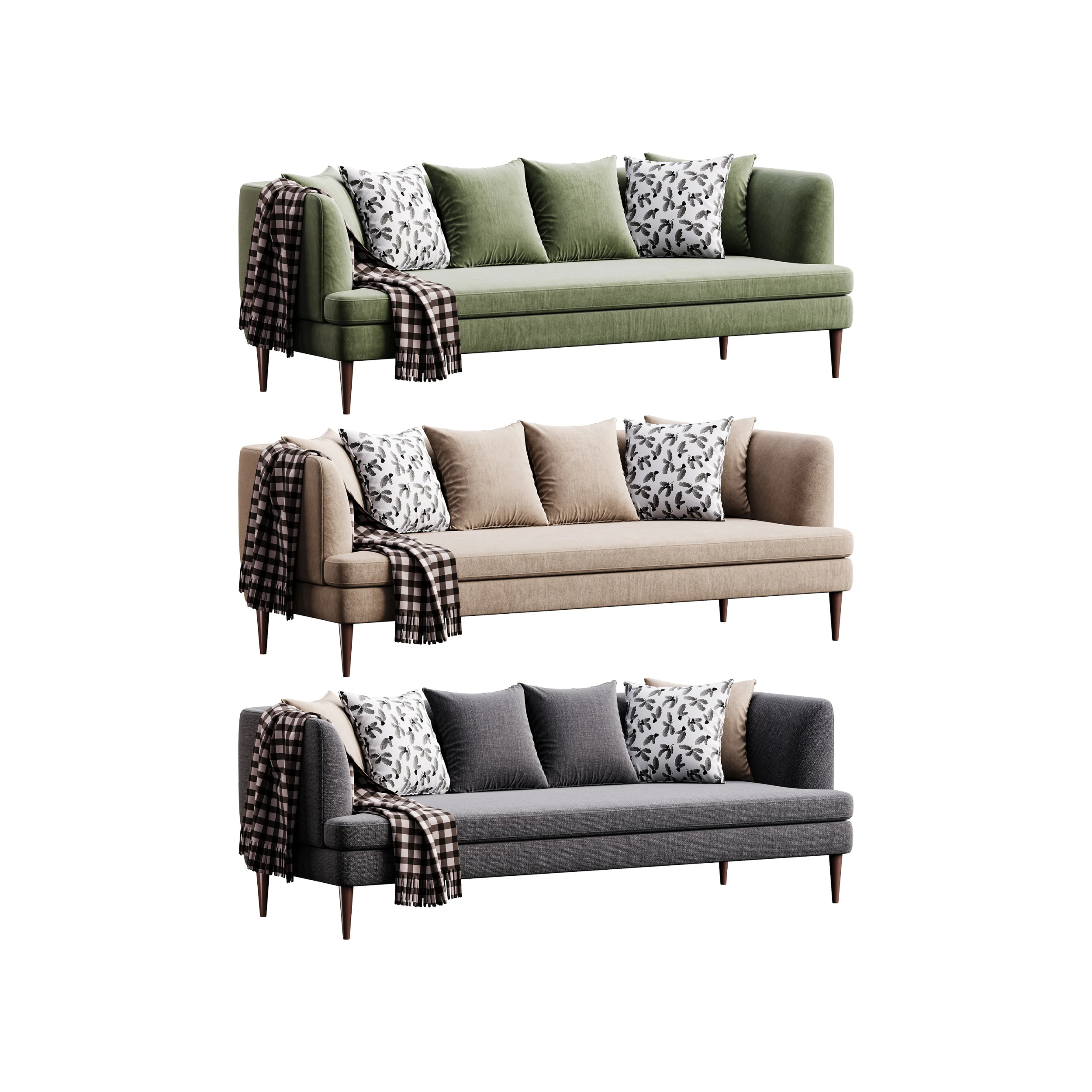 Sofa A105 by Delavega 3D Model .c4d .max .obj .3ds .fbx .stl .blend