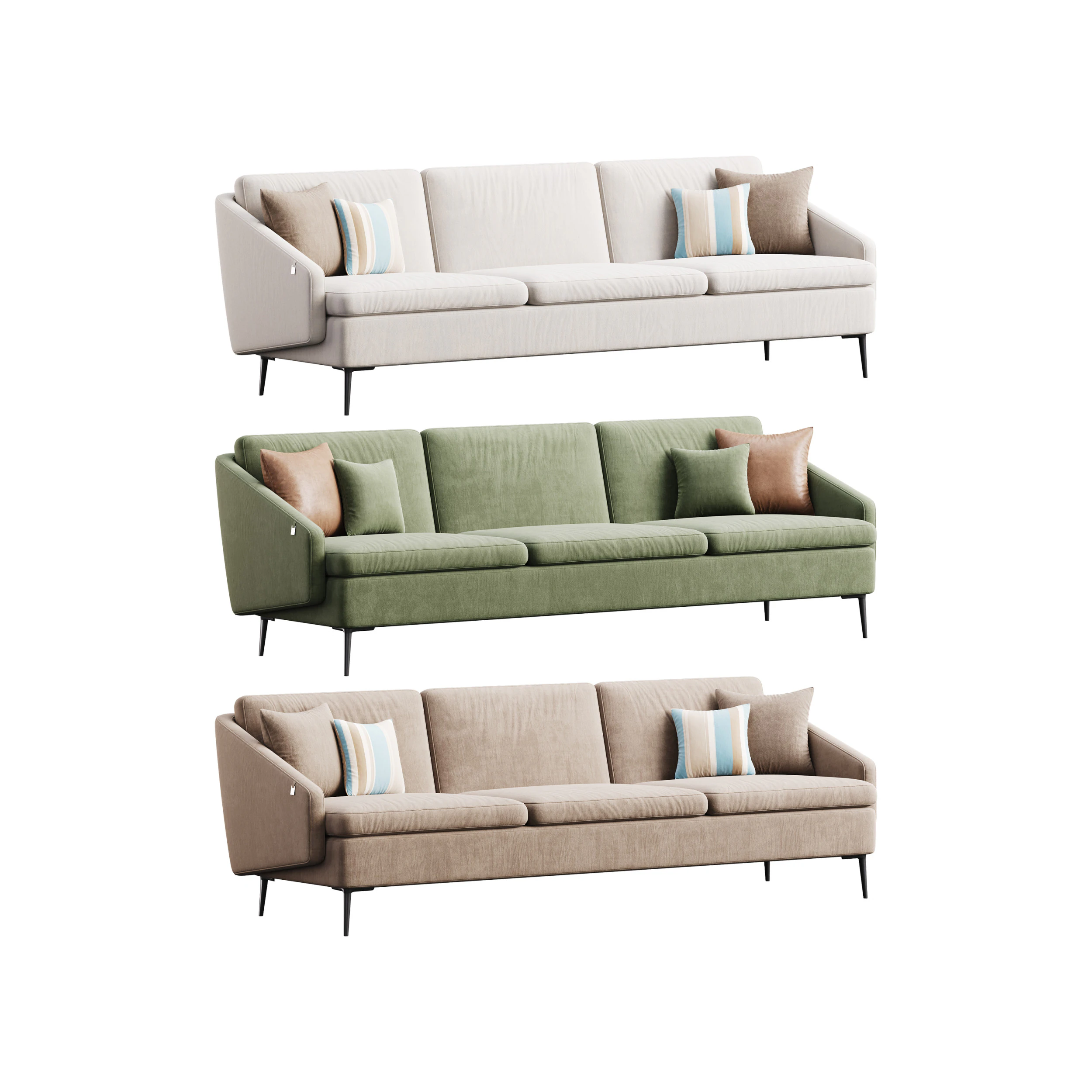 Sofa A119 3D Model .c4d .max .obj .3ds .fbx .stl .blend