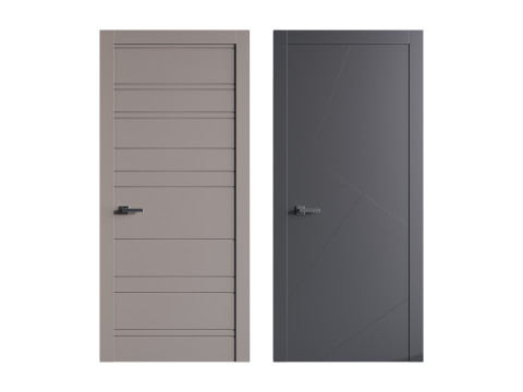 Modern entrance door 86 3D Model